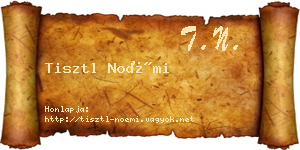 Tisztl Noémi névjegykártya